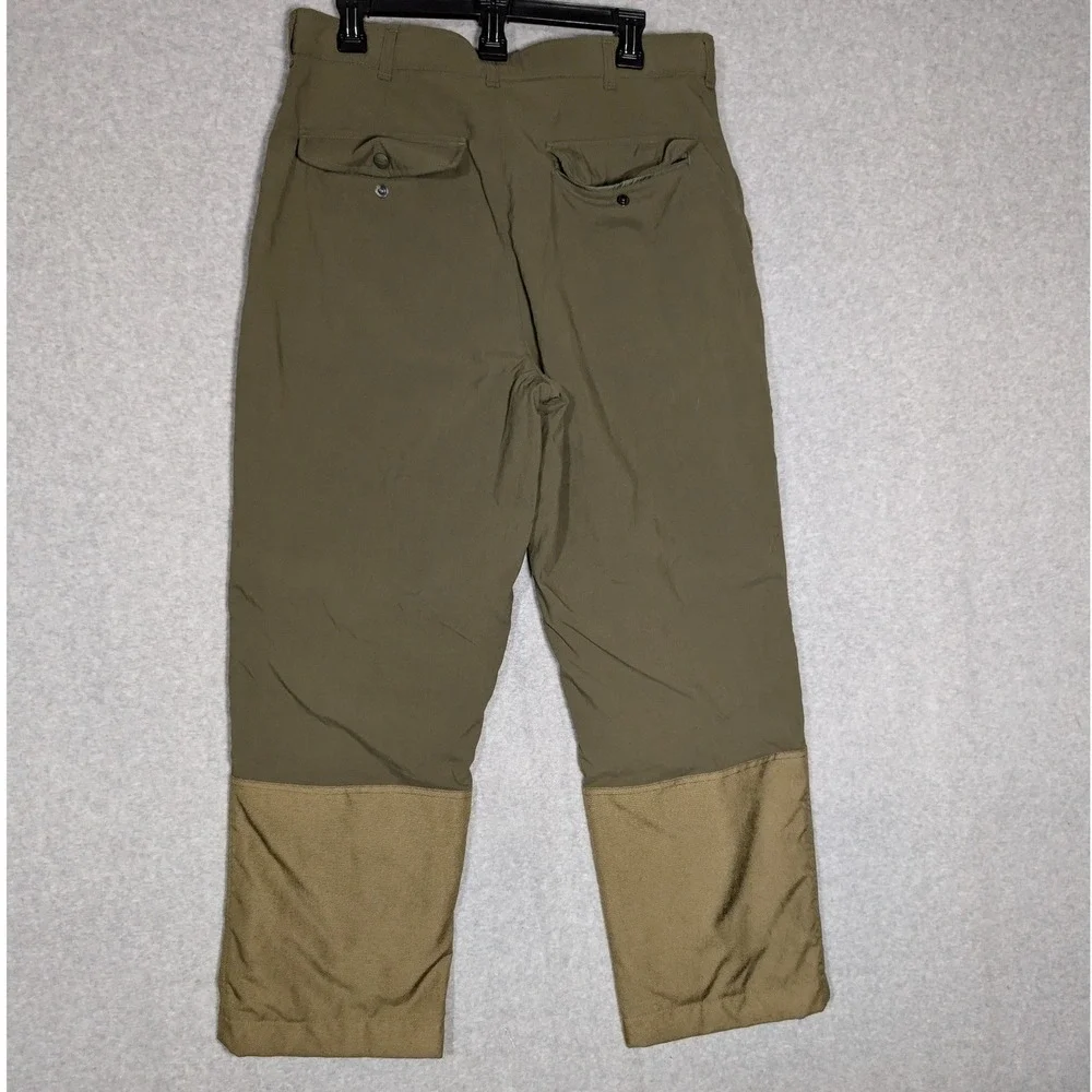 LL Bean Hunting Pants Mens 34 Green Waterproof Brush Briar Utility Performance